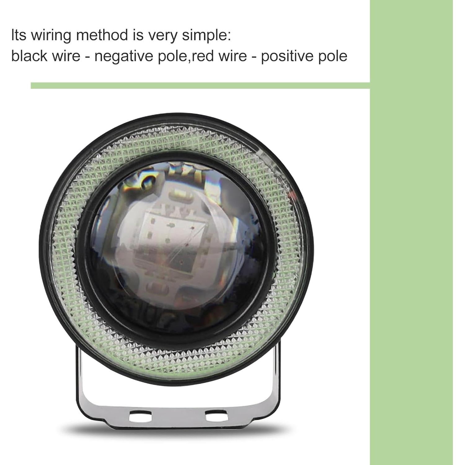 Luz de Niebla LED Grandí Redonda 7.6 cm Azul Hielo 2 Piezas