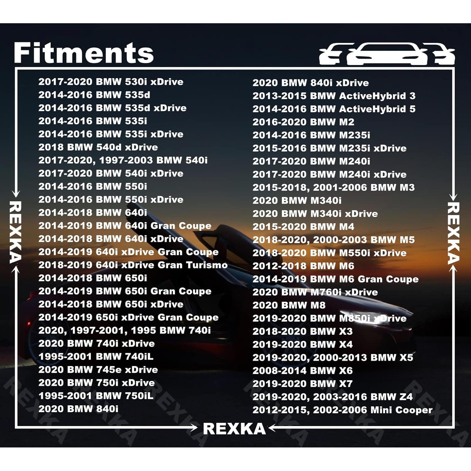 20 Clips de Retención Rexka para Guardabarros BMW OEM