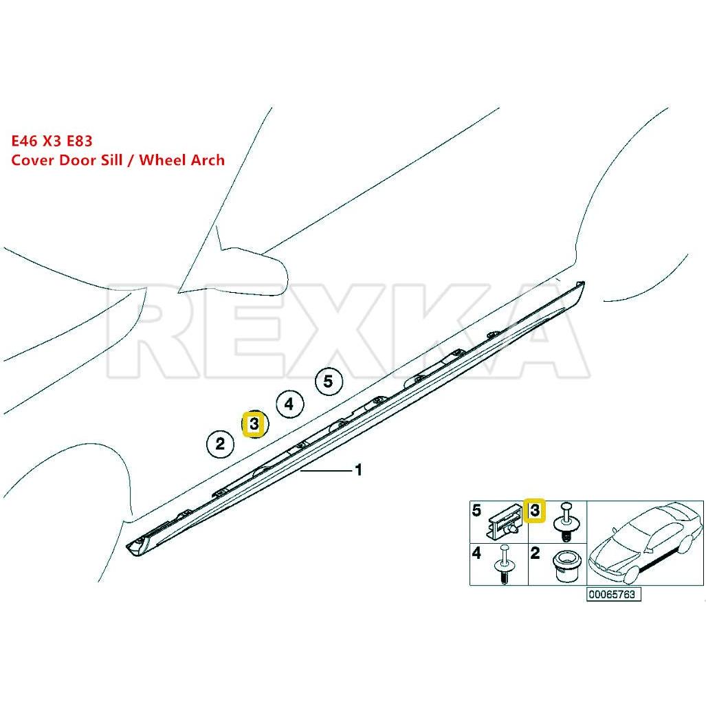 20 Clips de Retención Rexka para Guardabarros BMW OEM