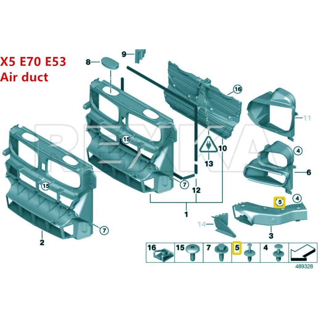 20 Clips de Retención Rexka para Guardabarros BMW OEM