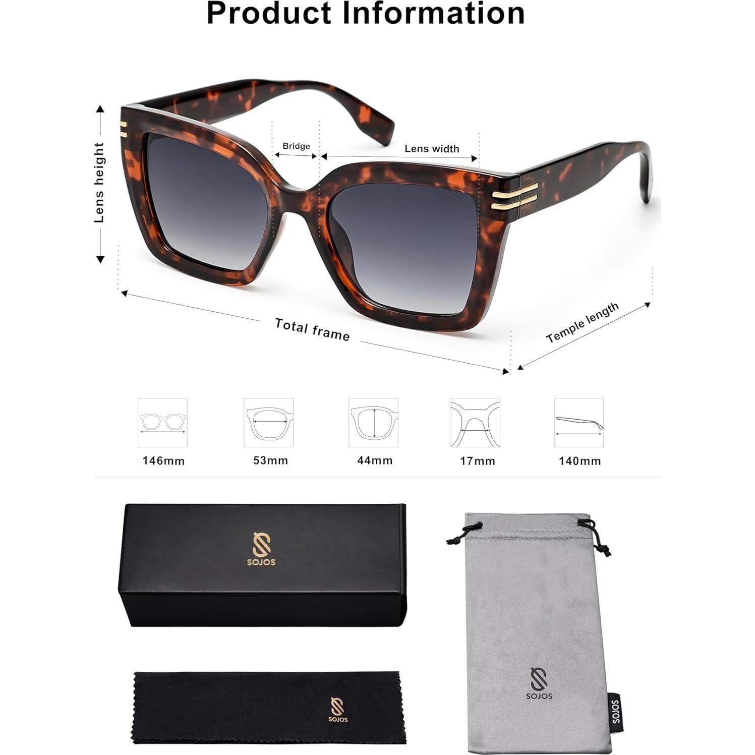 Gafas de Sol SOJOS Ojos de Gato Polarizadas UV400