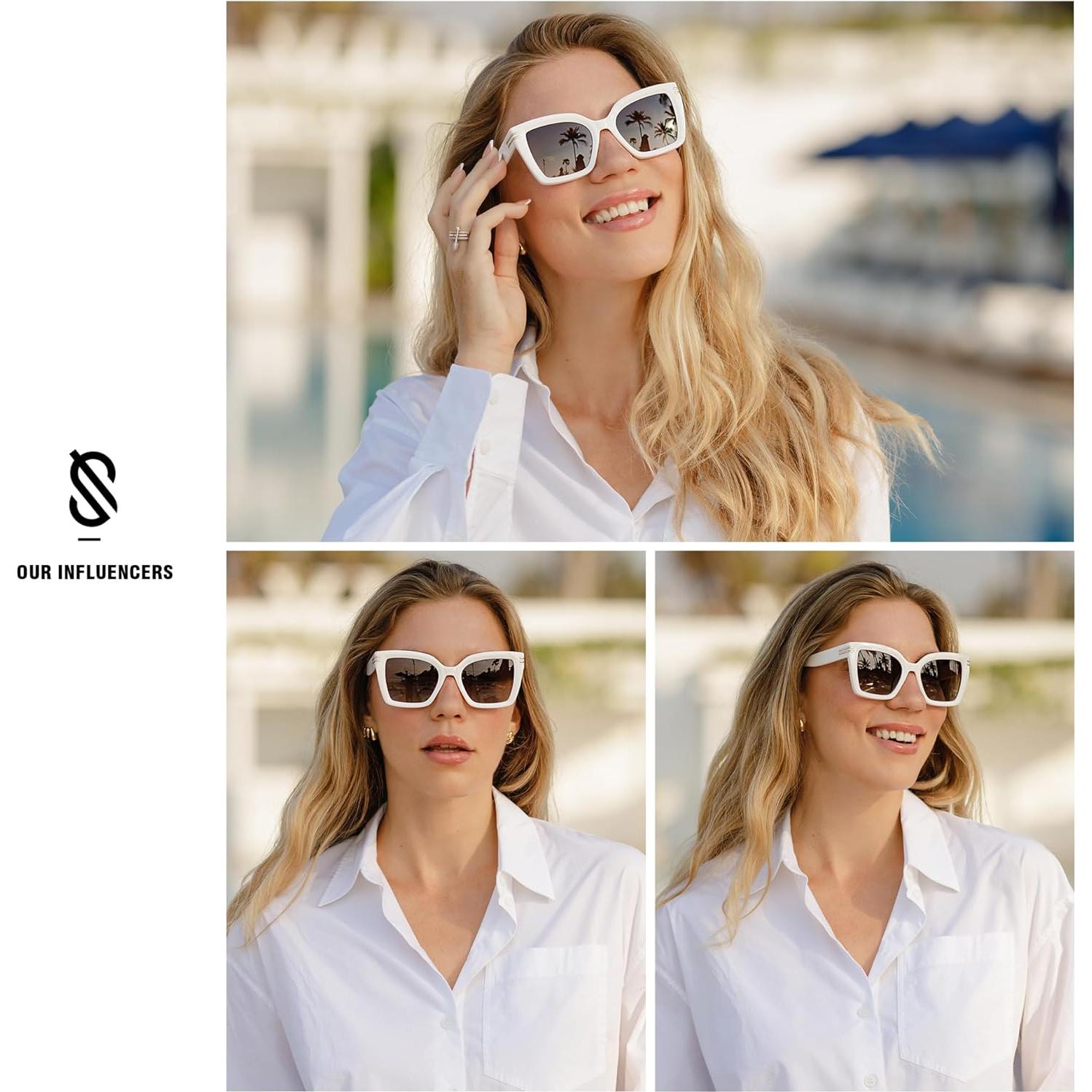 Gafas de Sol SOJOS Ojo de Gato Polarizadas para Mujeres