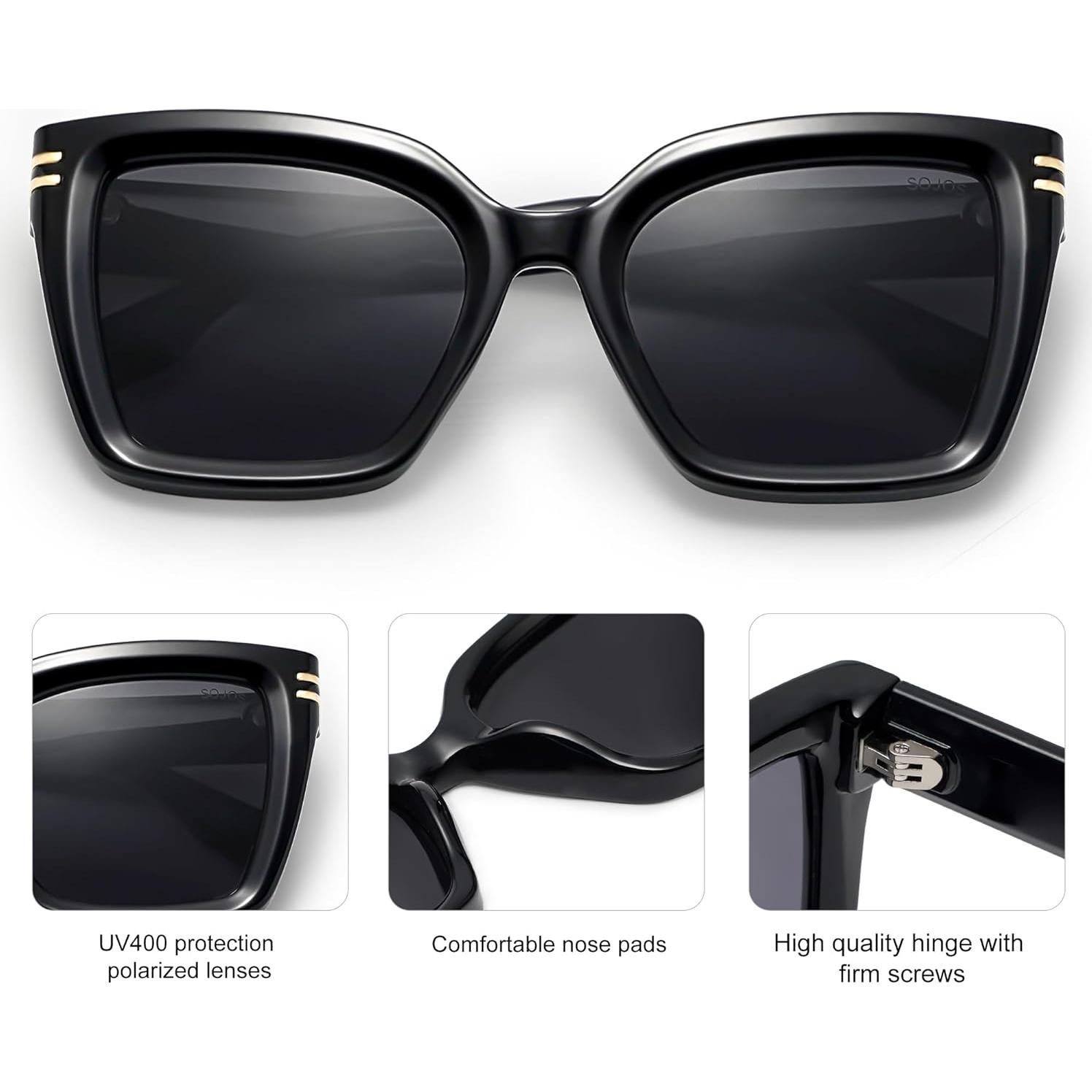 Gafas de Sol SOJOS Ojo de Gato Polarizadas para Mujeres