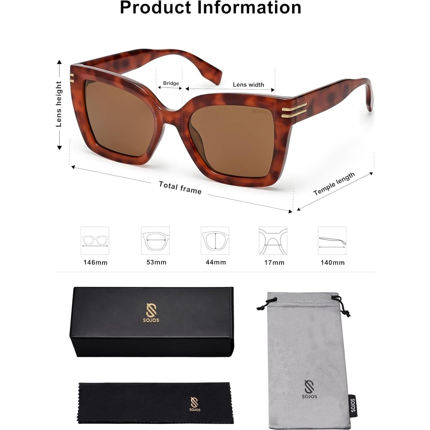 Gafas de Sol SOJOS Ojo de Gato Polarizadas UV400