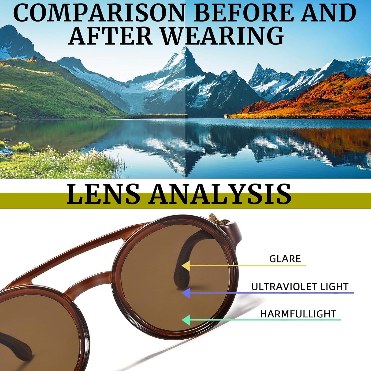 Gafas de sol steampunk polarizadas con escudo de cuero 52mm