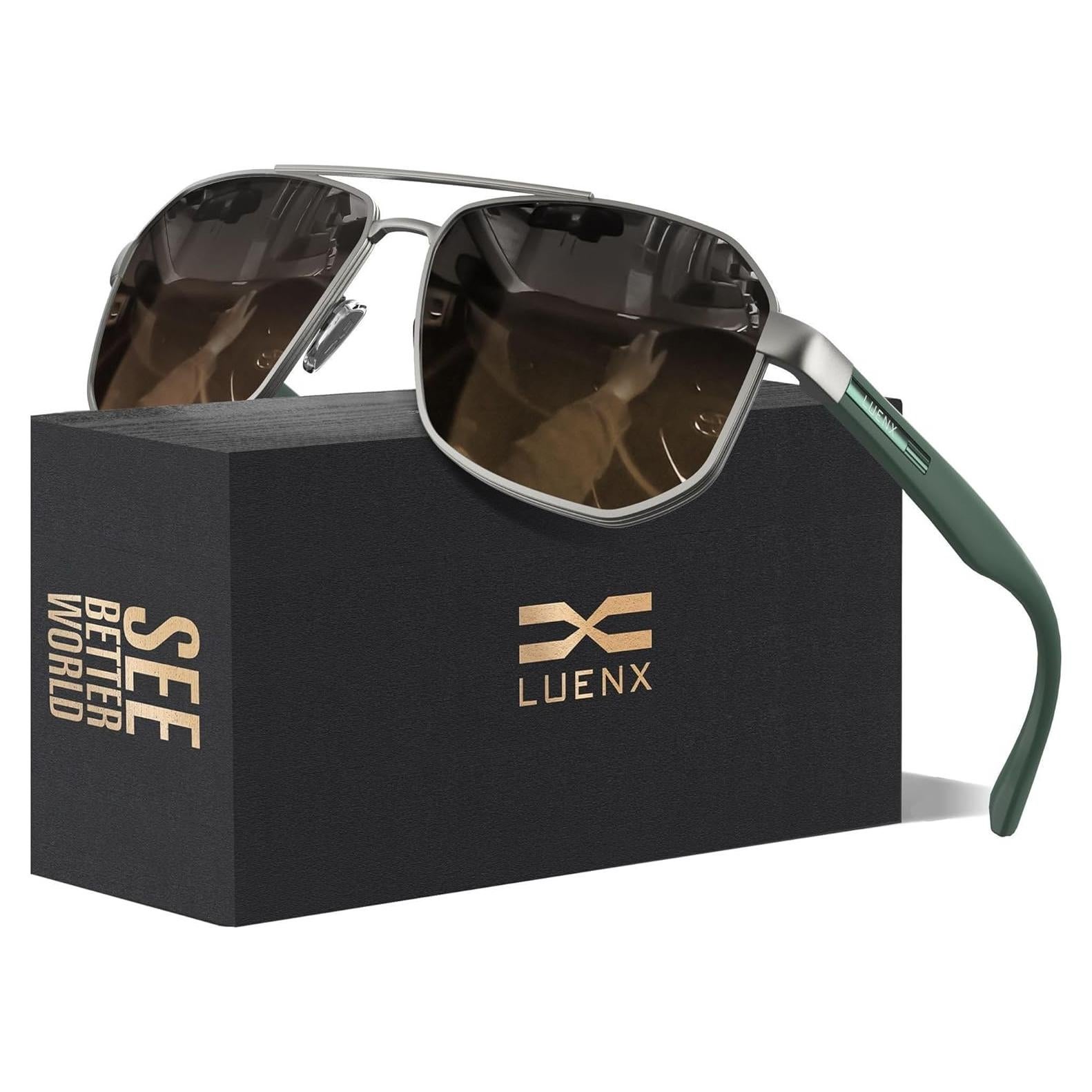 Gafas de sol LUENX Aviador Polarizadas UV400 61mm Hombres