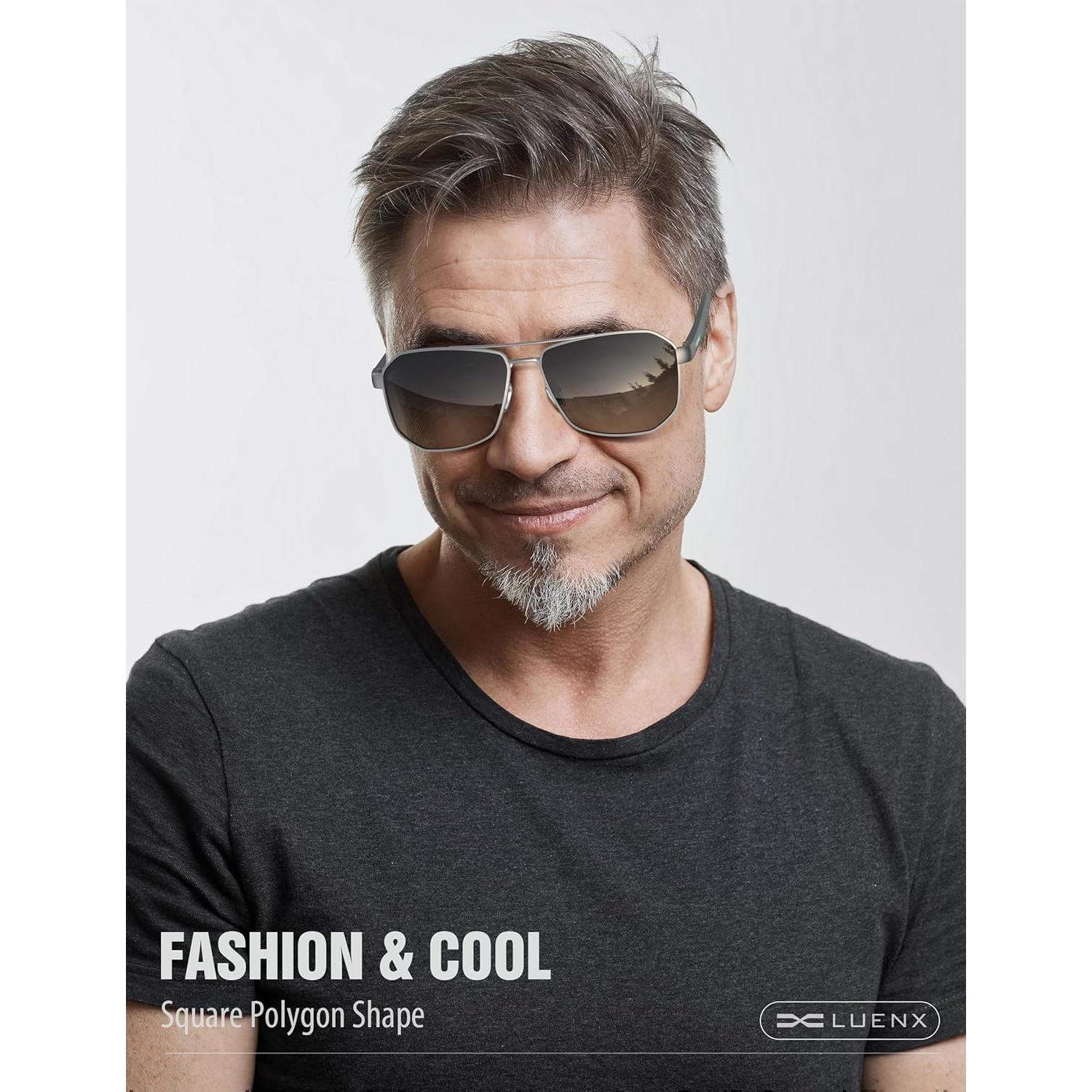 Gafas de sol LUENX Aviador Polarizadas UV400 61mm Hombres