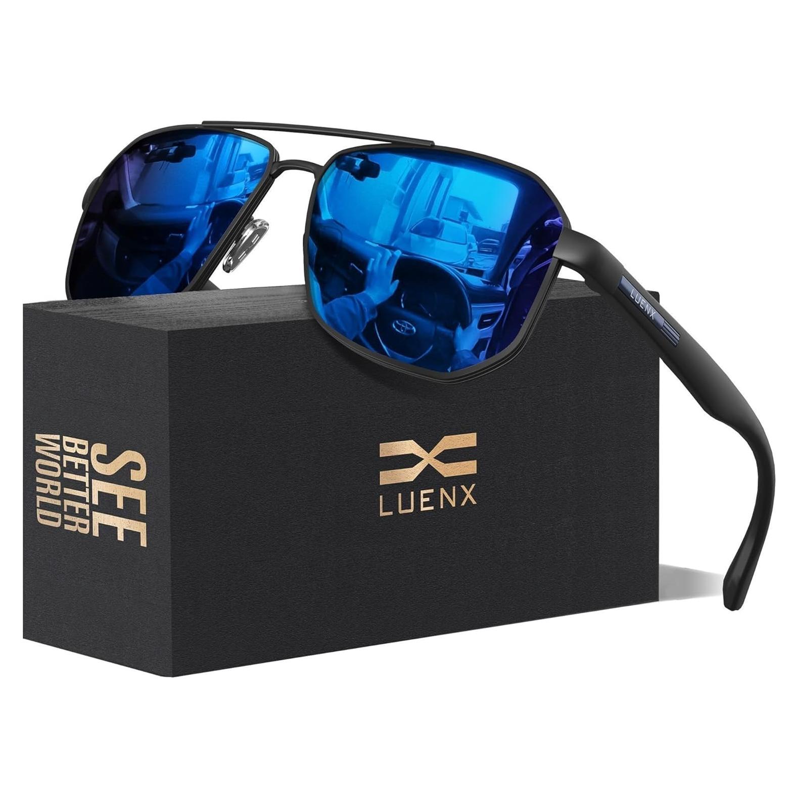 Gafas de sol LUENX Aviador Polarizadas UV400 61mm Hombres