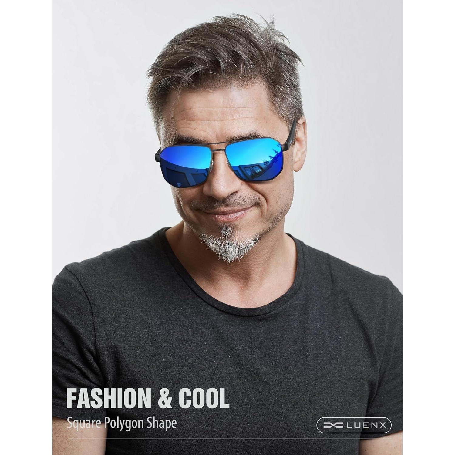Gafas de sol LUENX Aviador Polarizadas UV400 61mm Hombres