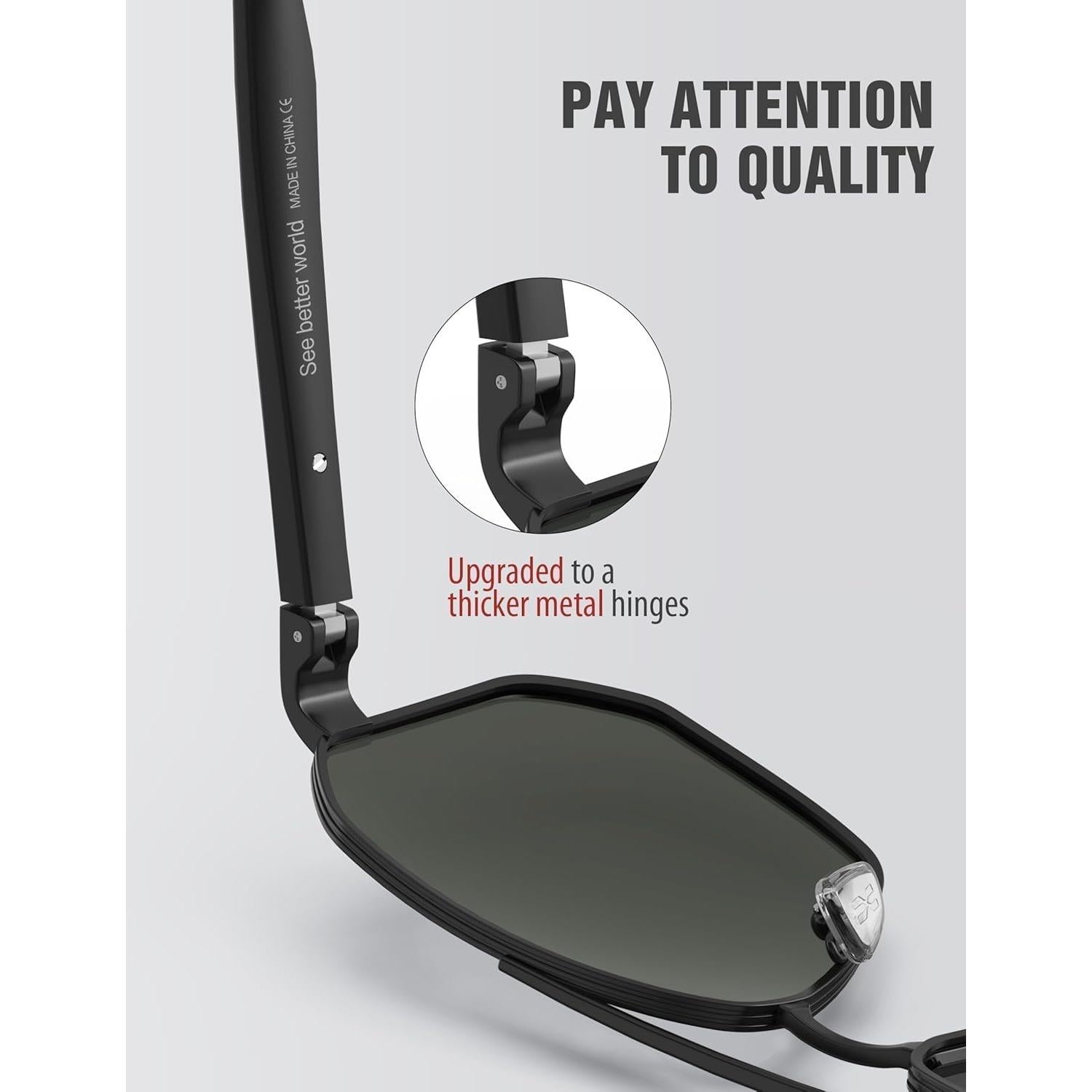 Gafas de sol LUENX Aviador Polarizadas UV400 61mm Hombres