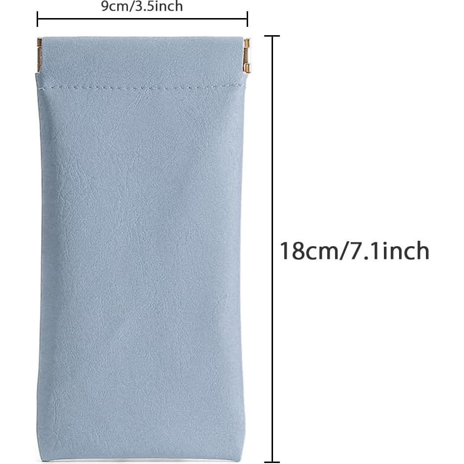 Paquete de 3 Fundas de Gafas de Cuero PU Impermeables