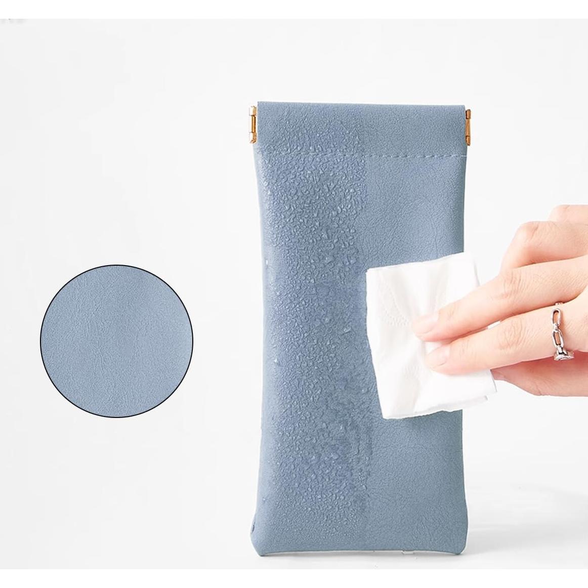 Paquete de 3 Fundas de Gafas de Cuero PU Impermeables