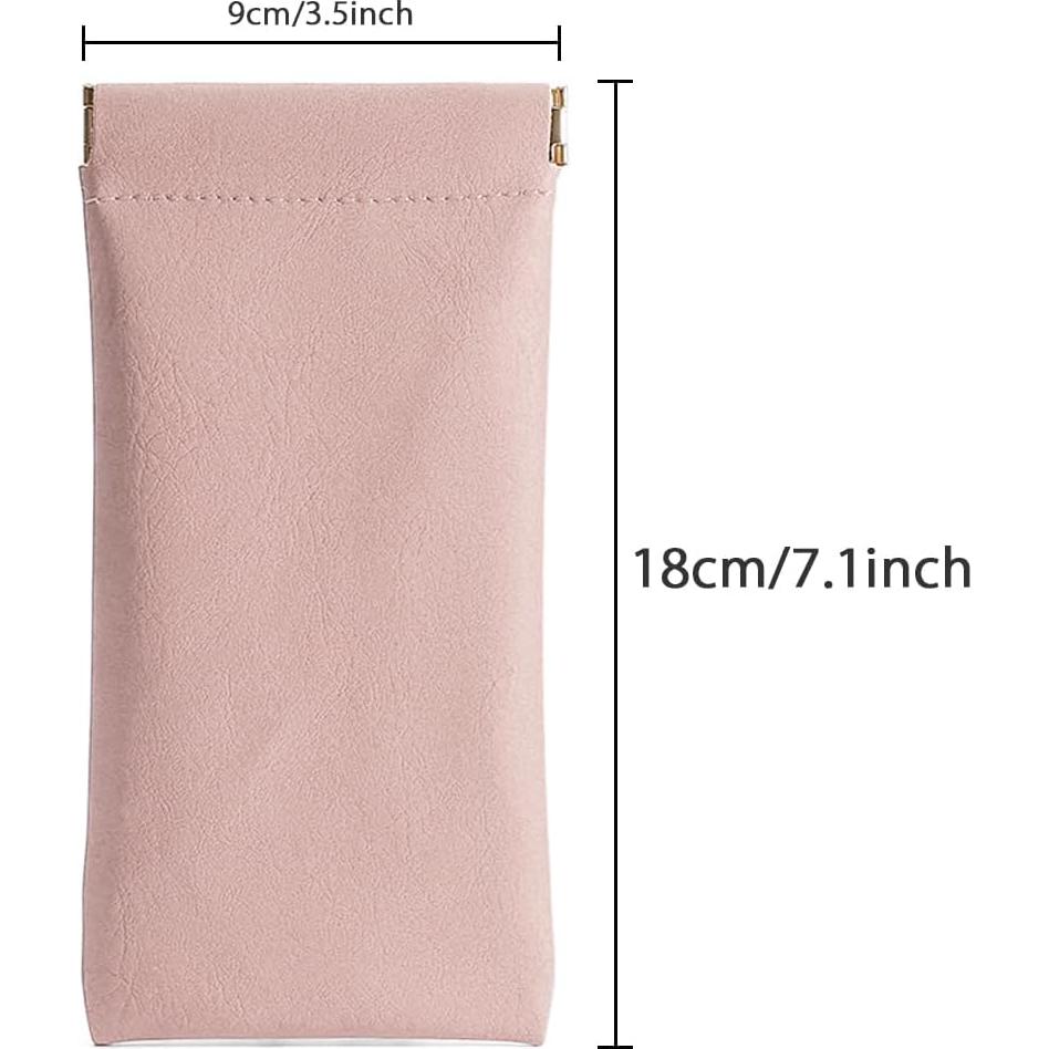 Paquete de 3 estuches de gafas PU Rosa 18x9 cm