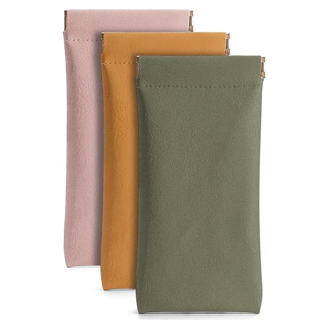 Paquete de 3 estuches de gafas PU suave - Unisex