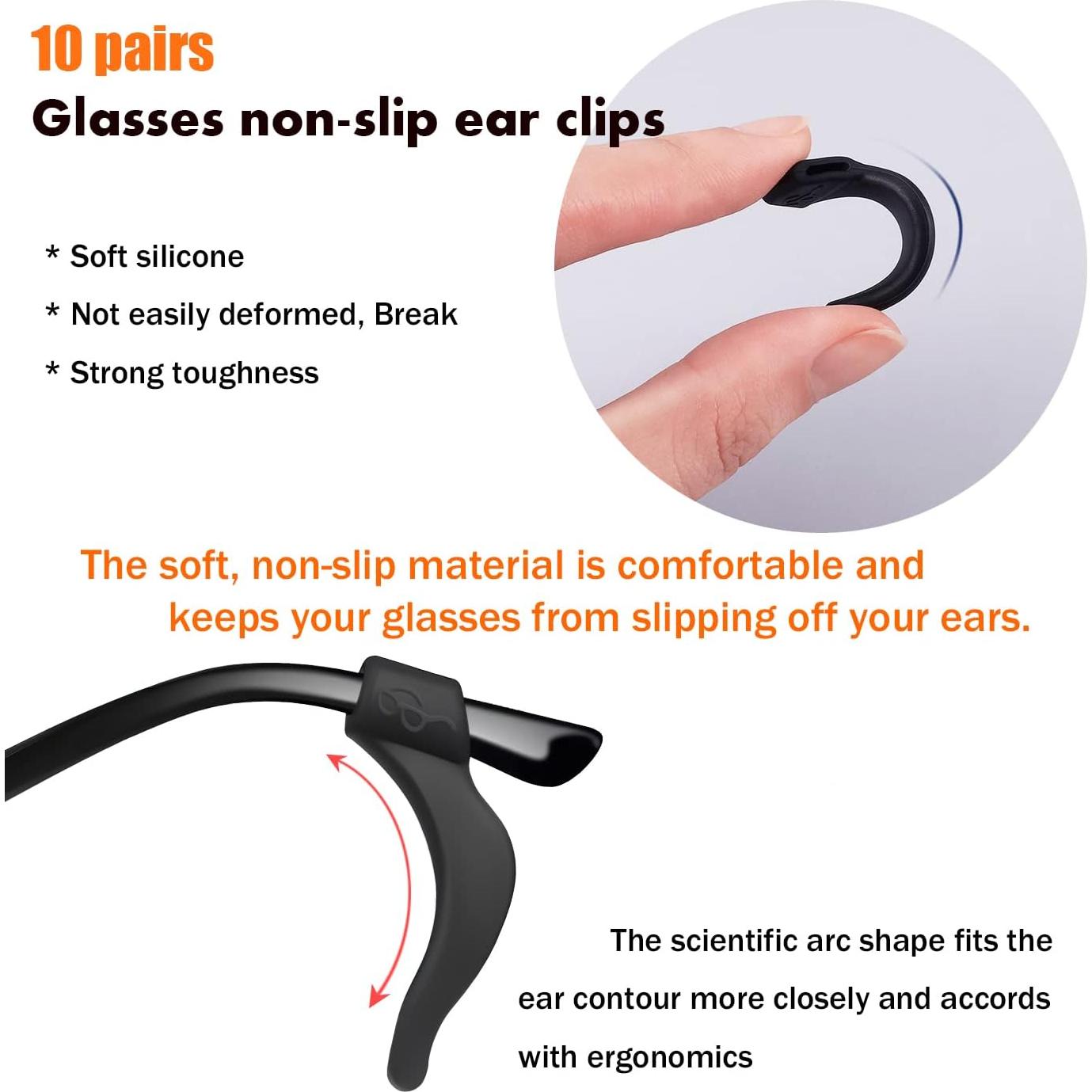 Ganchos de Silicona Suave PTSLKHN, 10 Pares Antideslizantes