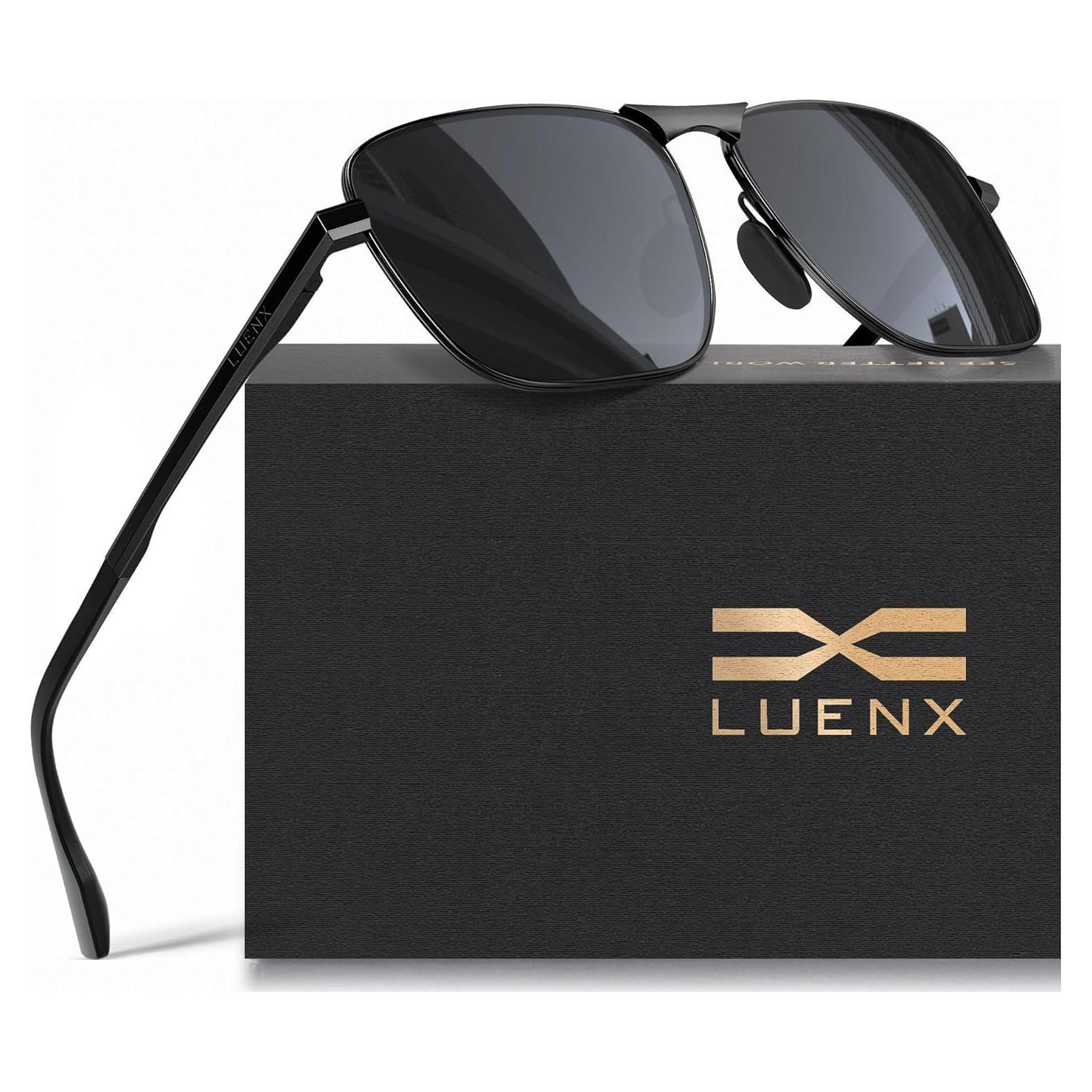 Gafas de sol aviador LUENX polarizadas UV400 retro