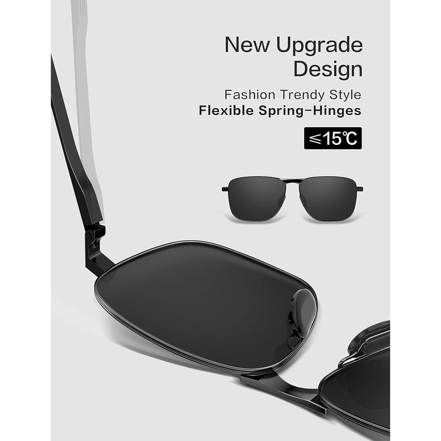 Gafas de sol aviador LUENX polarizadas UV400 retro