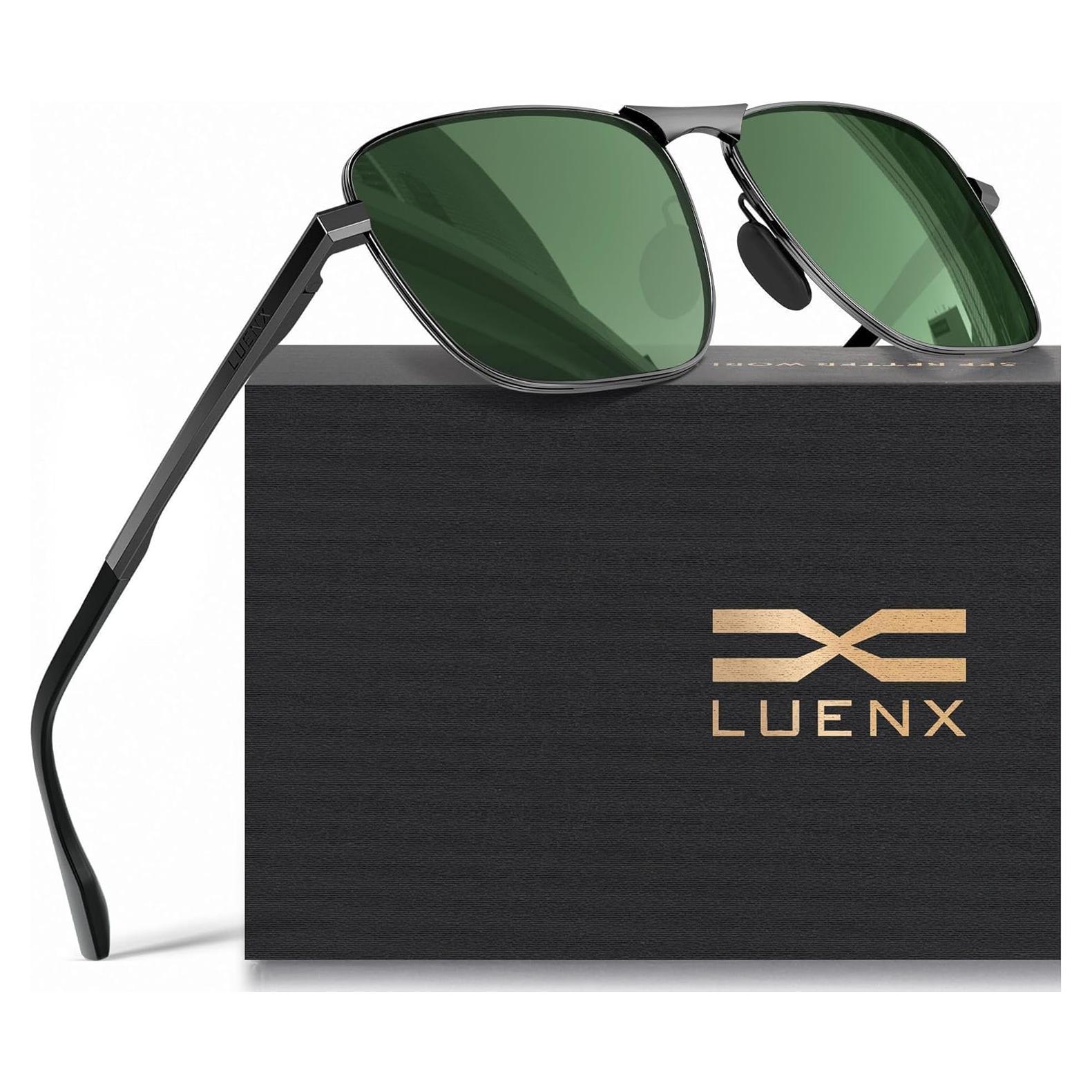 Gafas de sol aviador LUENX polarizadas UV400 retro
