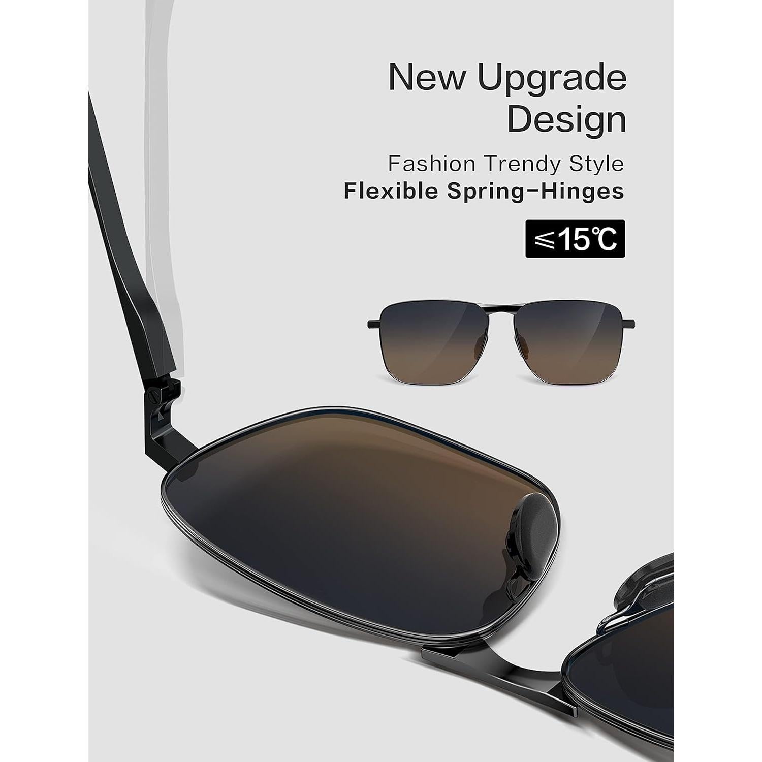 Gafas de sol aviador LUENX polarizadas UV400 retro