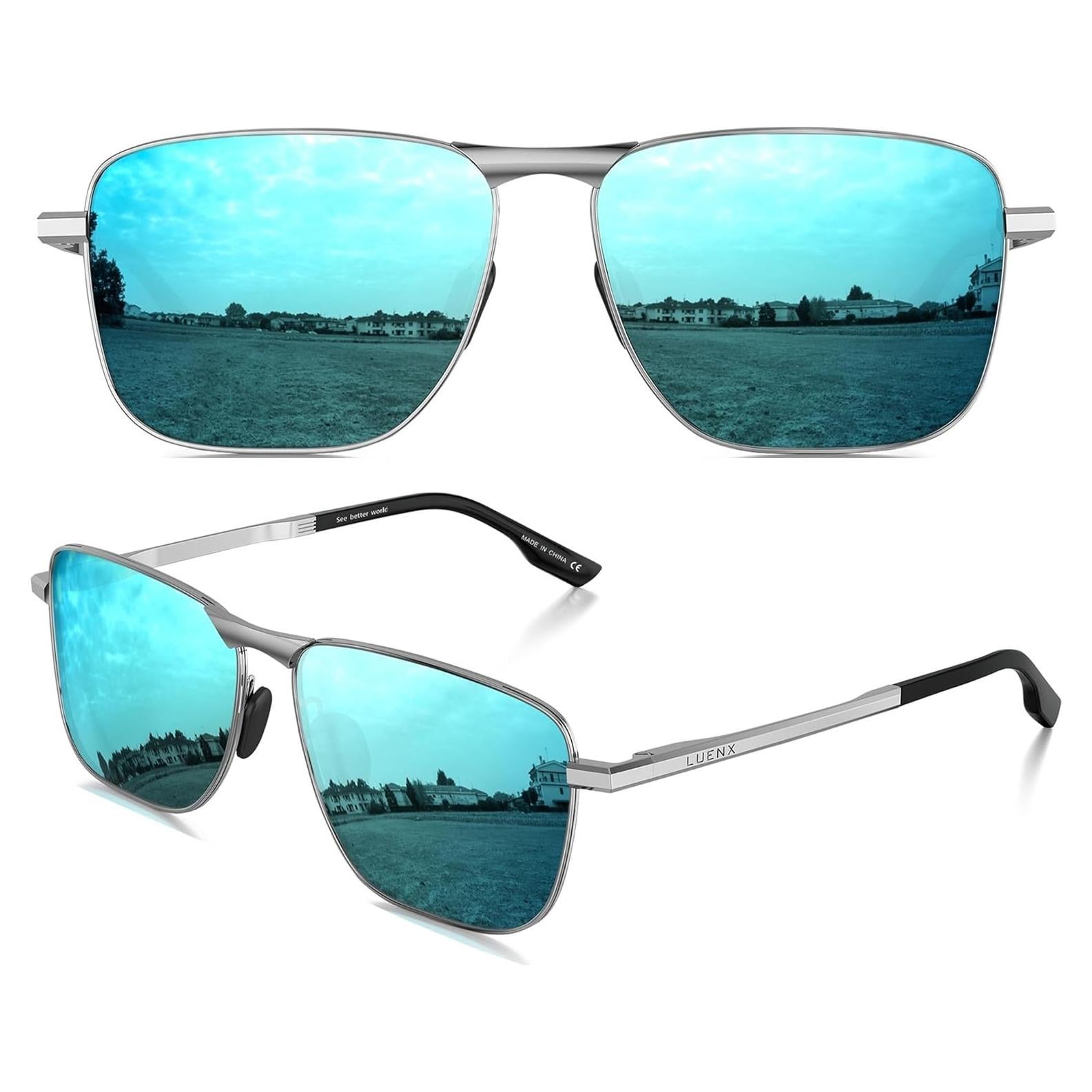 Gafas de sol aviador LUENX polarizadas UV400 para hombres