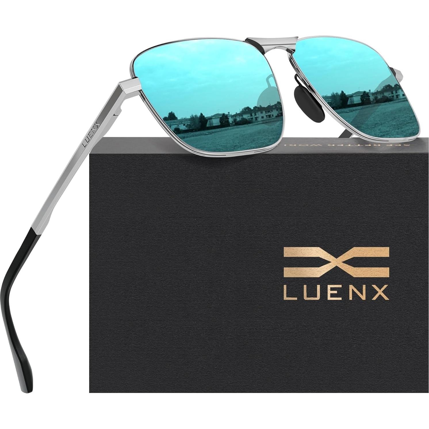 Gafas de sol aviador LUENX polarizadas UV400 para hombres