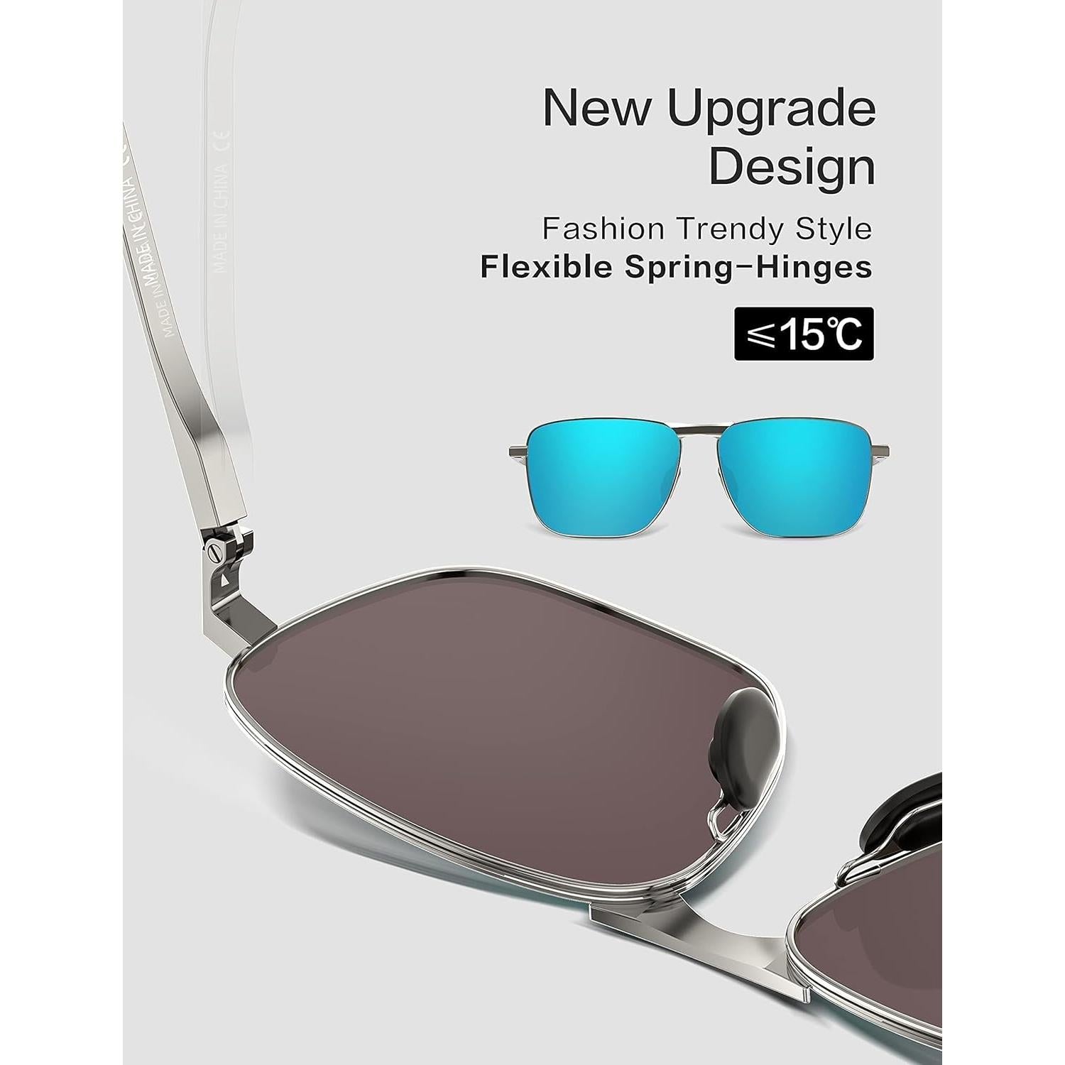 Gafas de sol aviador LUENX polarizadas UV400 para hombres