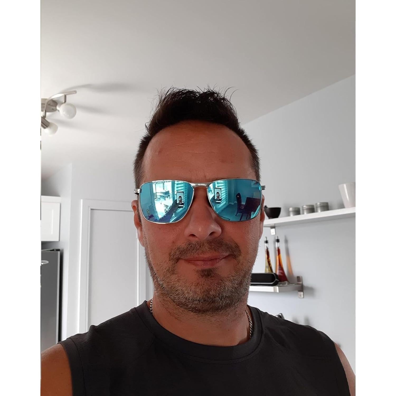 Gafas de sol aviador LUENX polarizadas UV400 para hombres