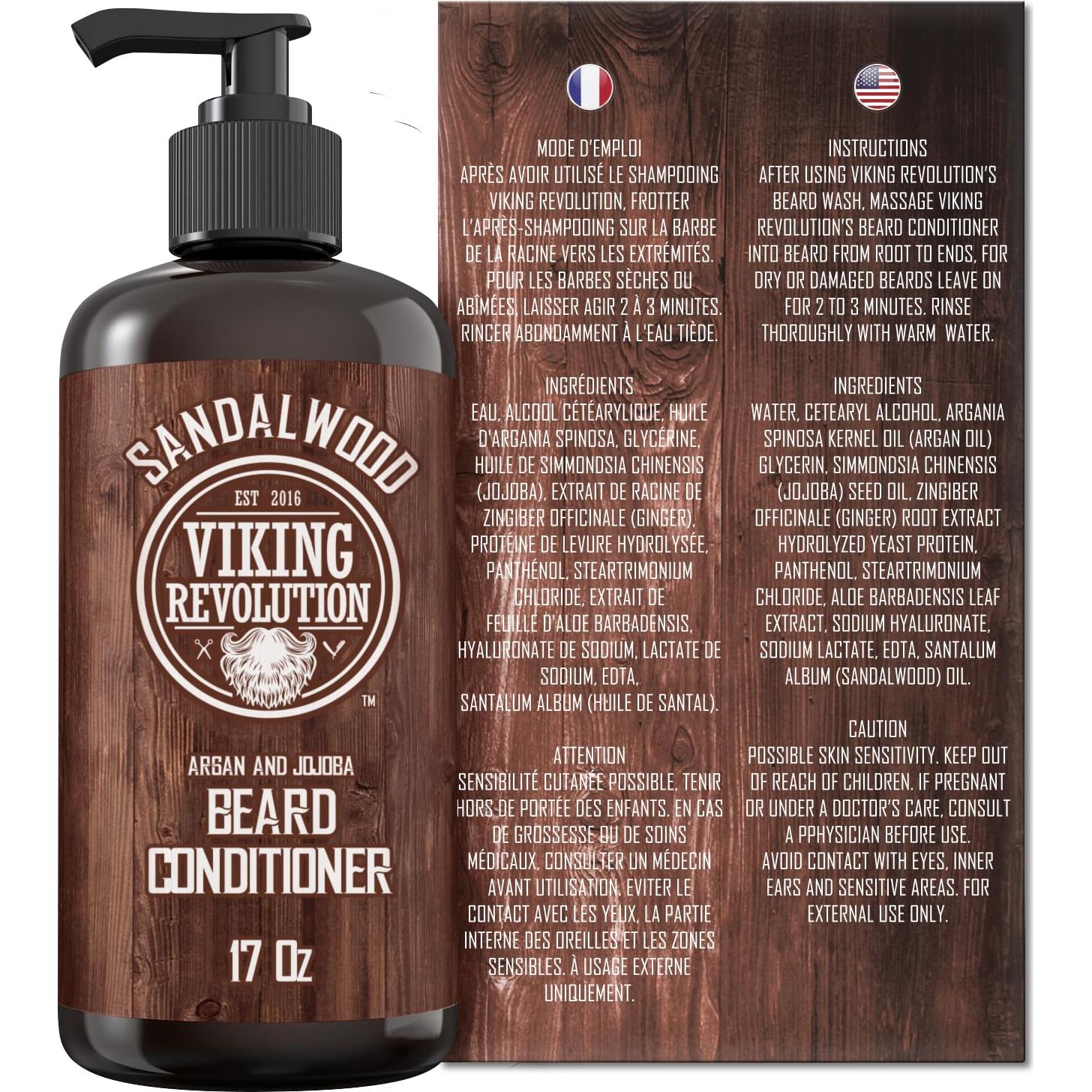 Acondicionador para Barba Viking Revolution 500ml Aceites Naturales