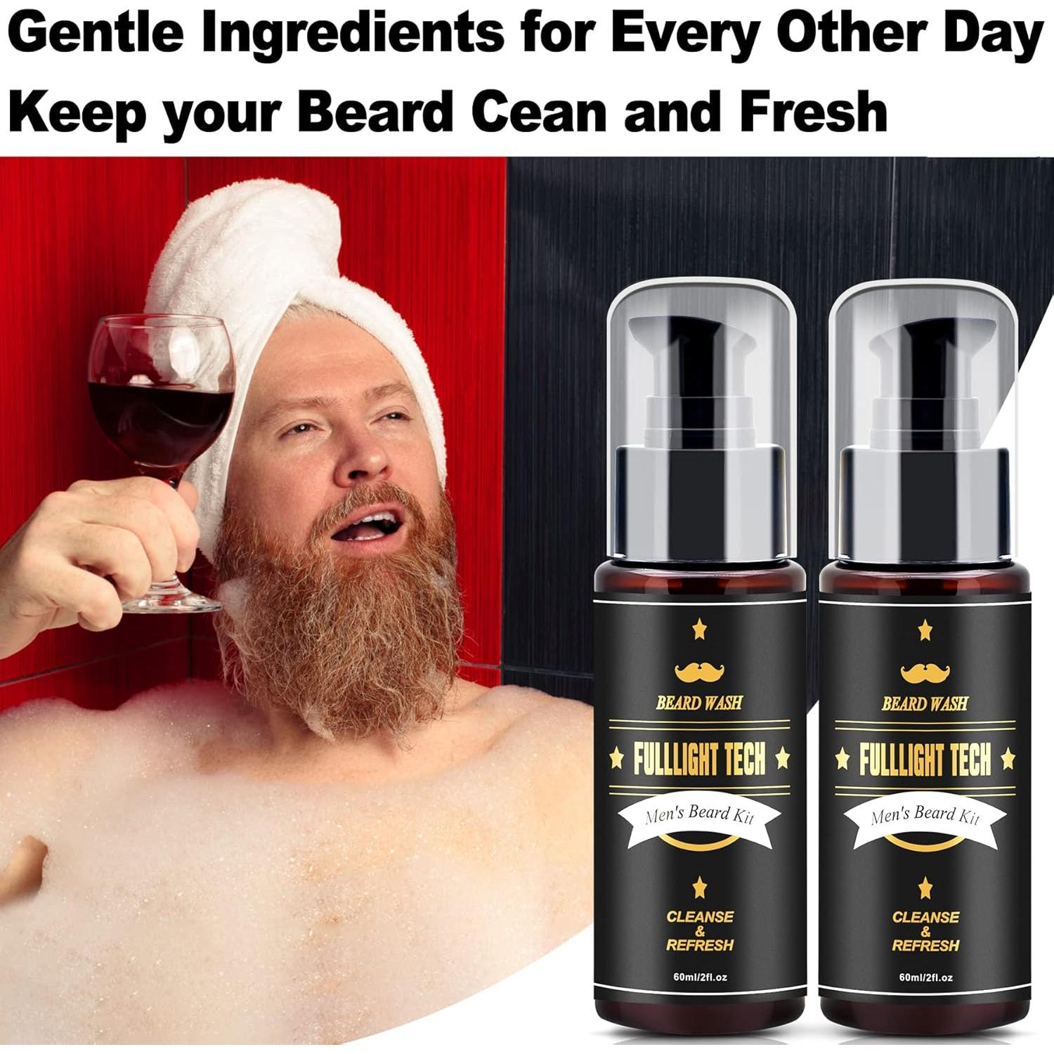 Kit Cuidado Barba FULLLIGHT TECH - Champú Aceite Argán 190g