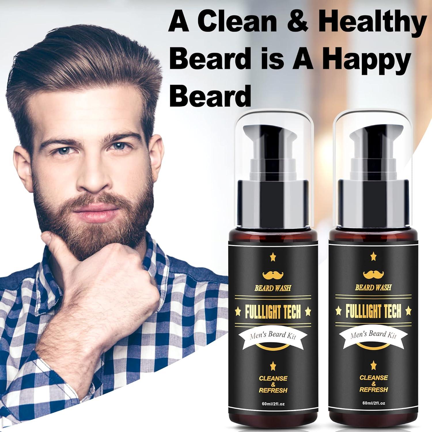 Kit Cuidado Barba FULLLIGHT TECH - Champú Aceite Argán 190g