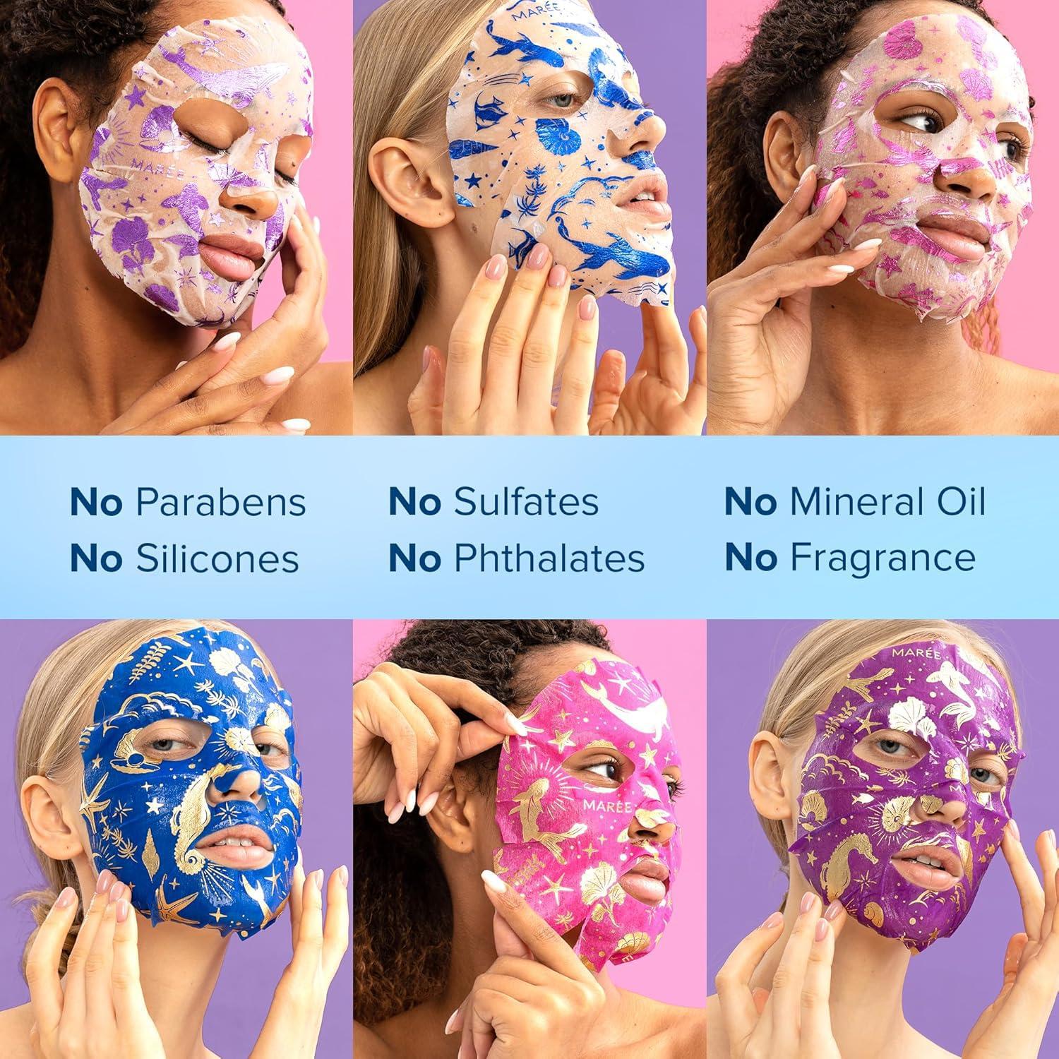 Mascarilla Facial Colágeno MAREE 6 Unidades Hidratantes