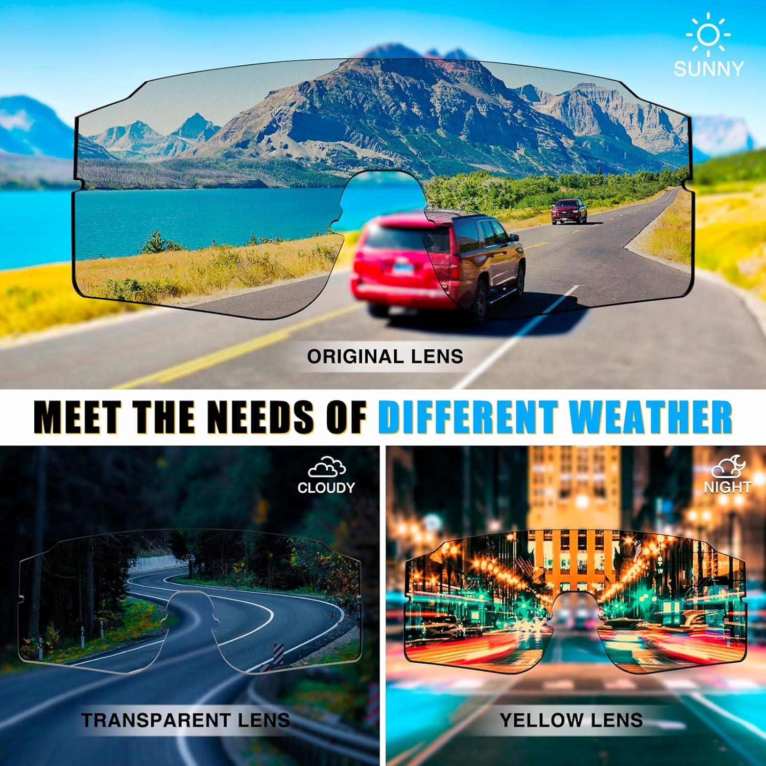 Gafas de Ciclismo SPOSUNE con 3 Lentes Intercambiables