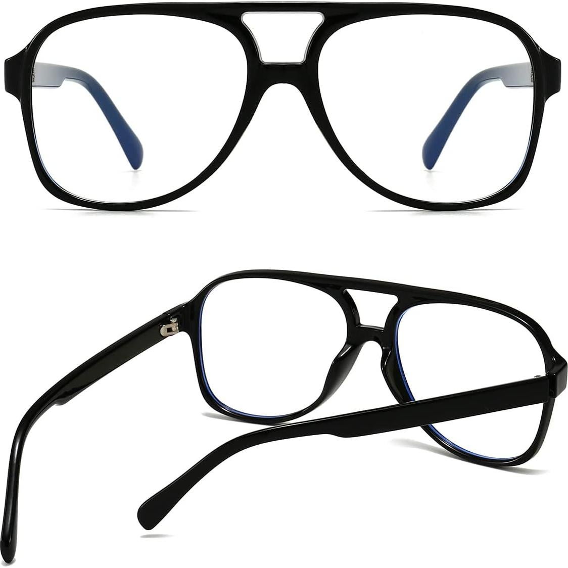 Gafas Aviador JOVAKIT Unisex Lentes Claros 58mm Moda