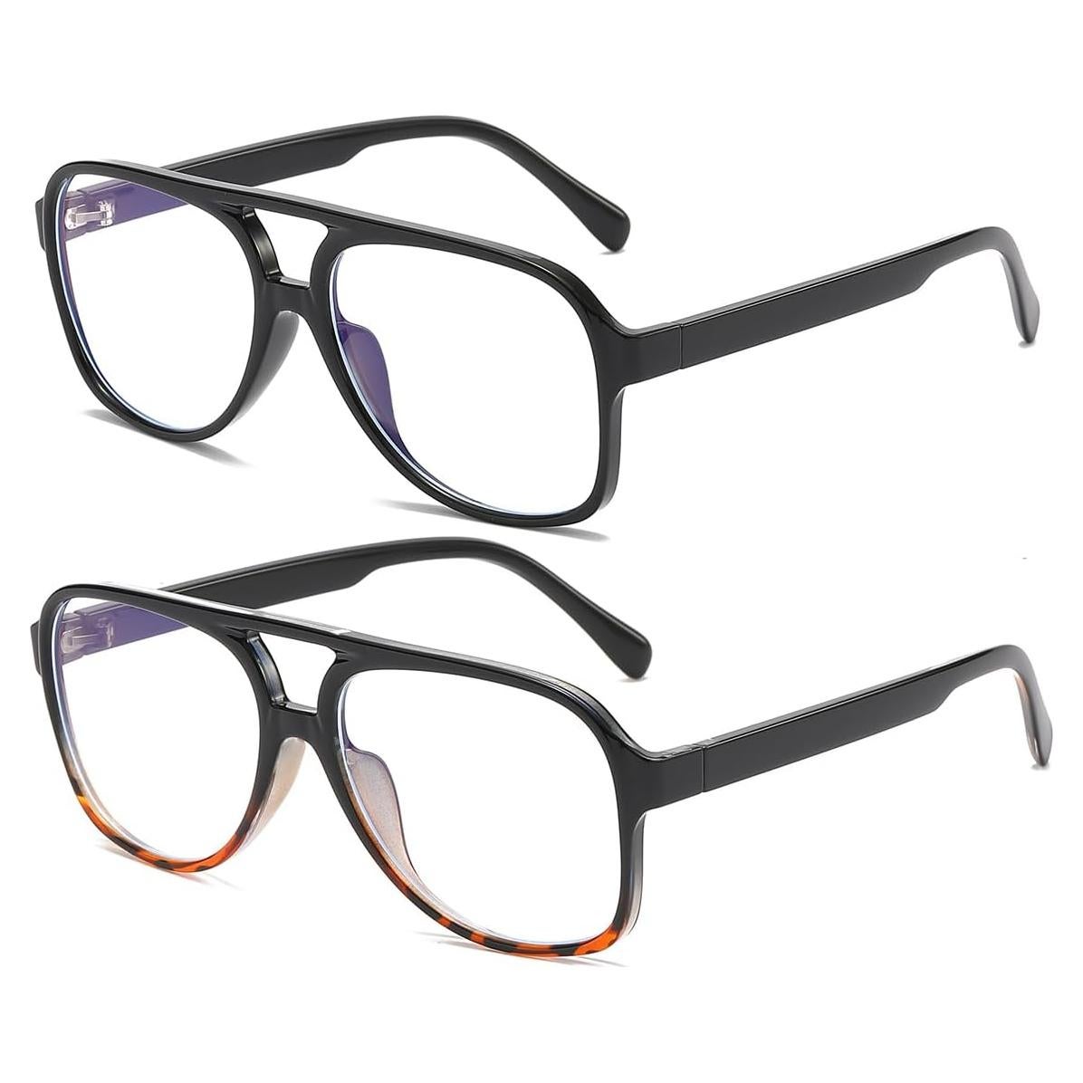 Gafas Aviador JOVAKIT Unisex Lentes Claros Diseño Retro