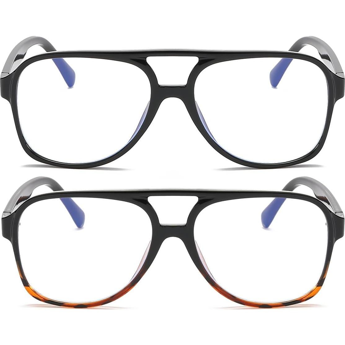 Gafas Aviador JOVAKIT Unisex Lentes Claros Diseño Retro