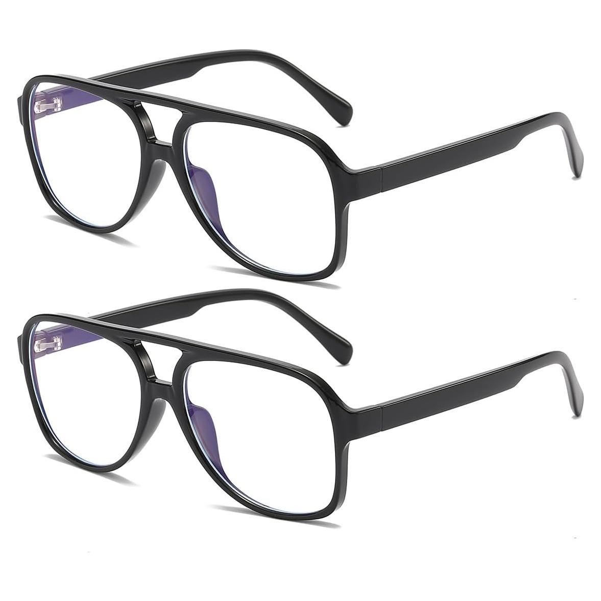 Gafas Aviador JOVAKIT Unisex Lente Clara HD Marco Ligero