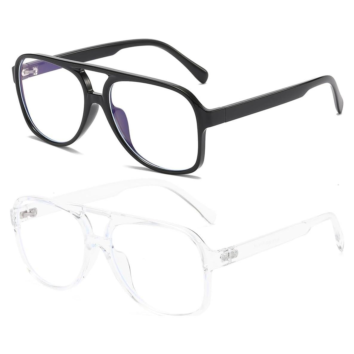 Gafas Aviador JOVAKIT Unisex Lentes Claros 58mm