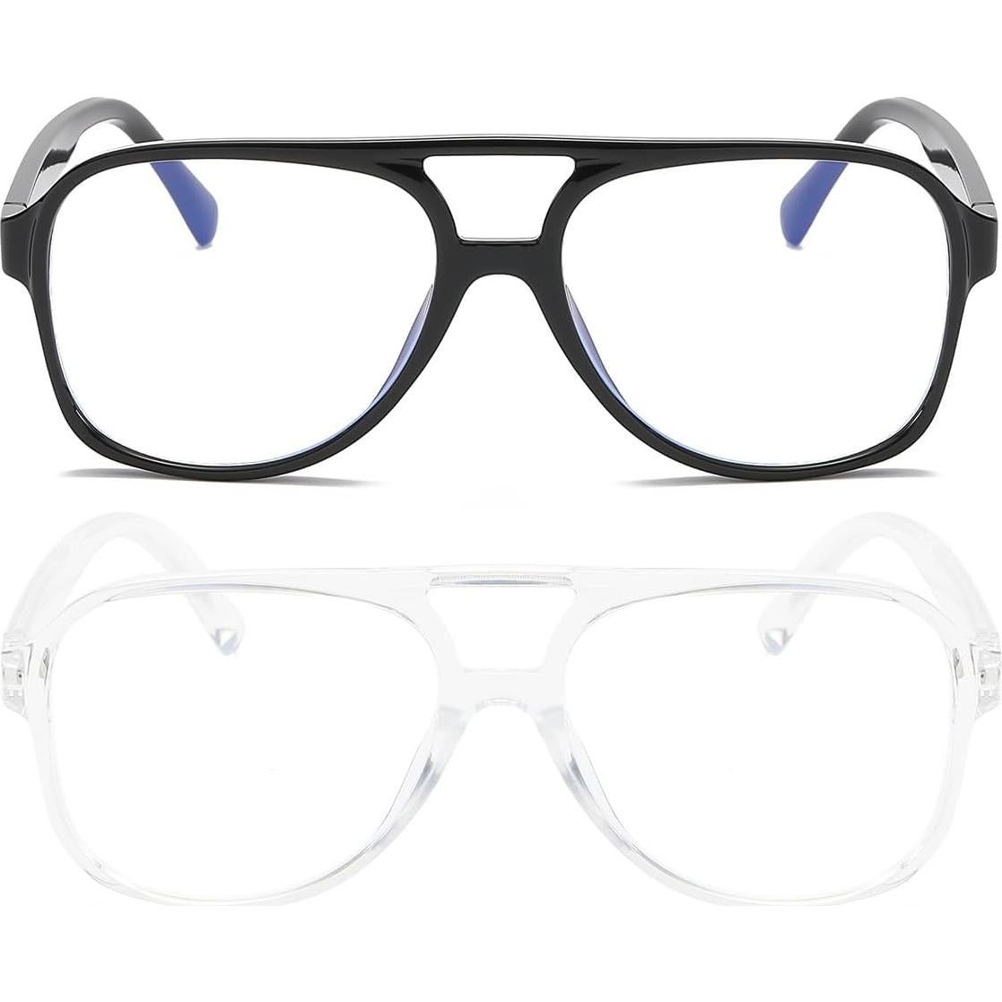 Gafas Aviador JOVAKIT Unisex Lentes Claros 58mm