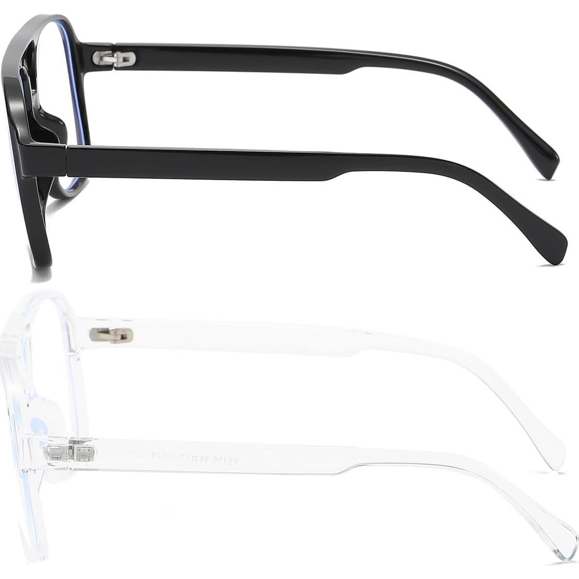 Gafas Aviador JOVAKIT Unisex Lentes Claros 58mm