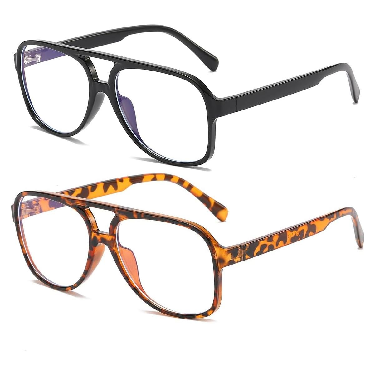 Gafas Aviador JOVAKIT Unisex Lentes Claros Diseño Retro