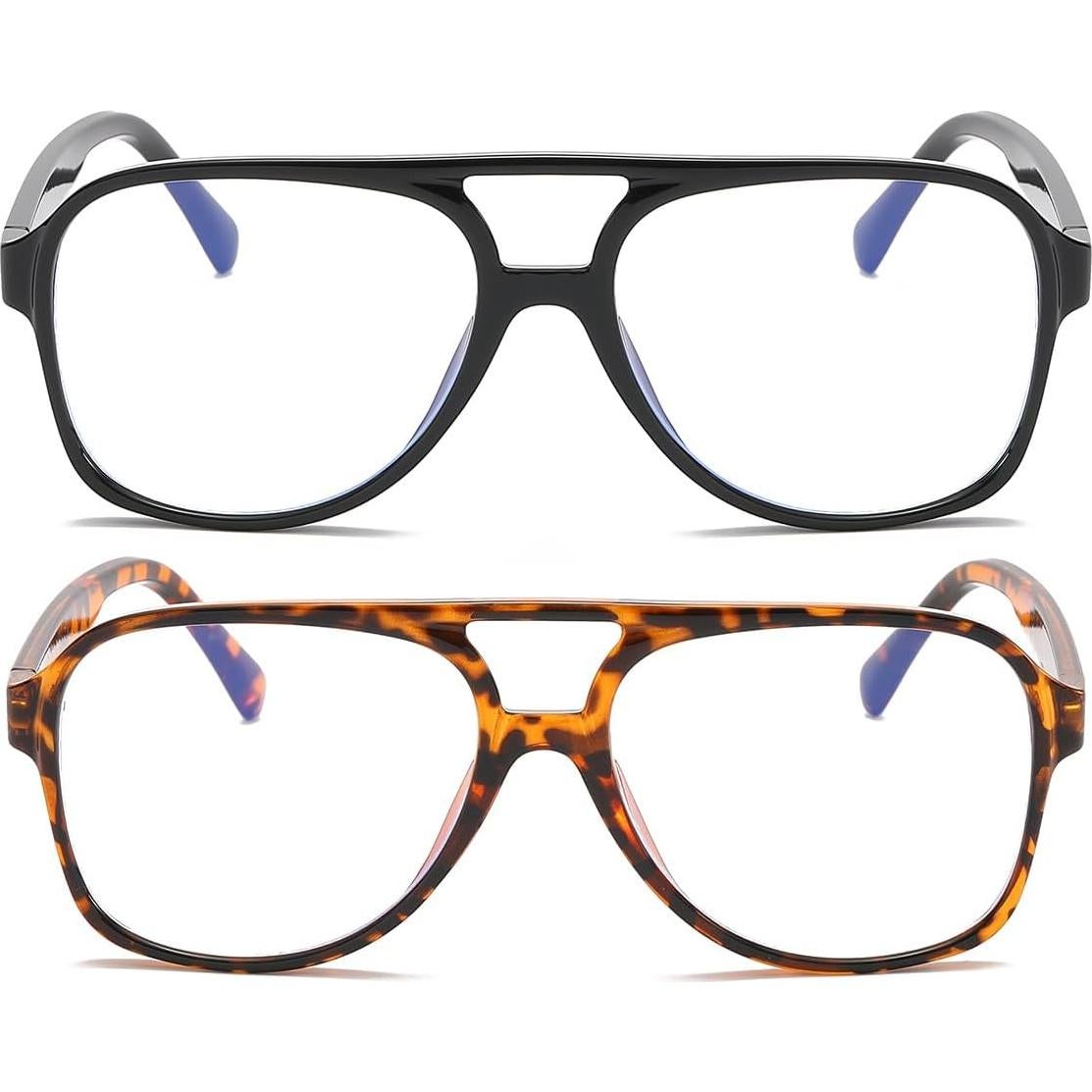 Gafas Aviador JOVAKIT Unisex Lentes Claros Diseño Retro