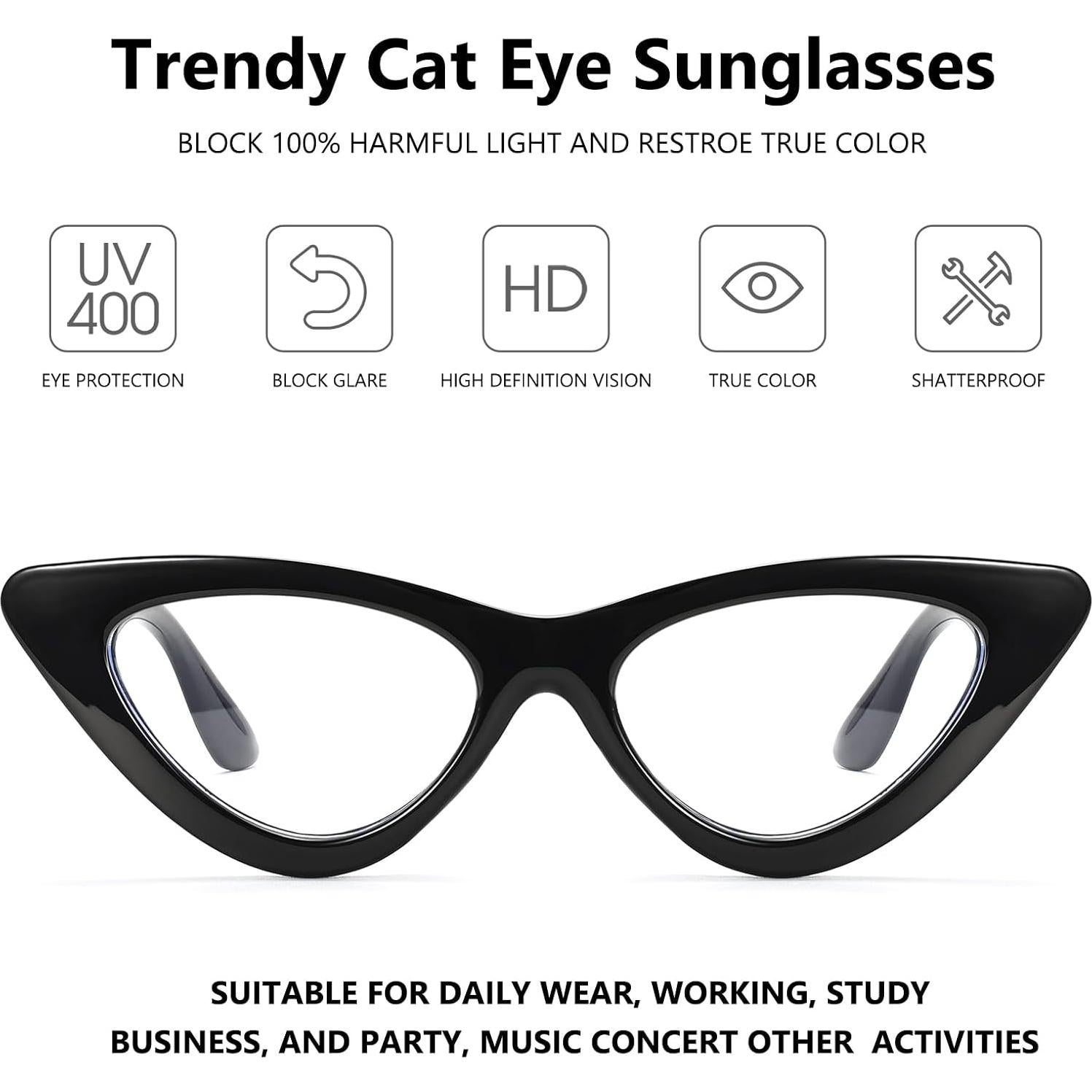 Gafas de sol LIKSMU ojo de gato bloqueadoras luz azul