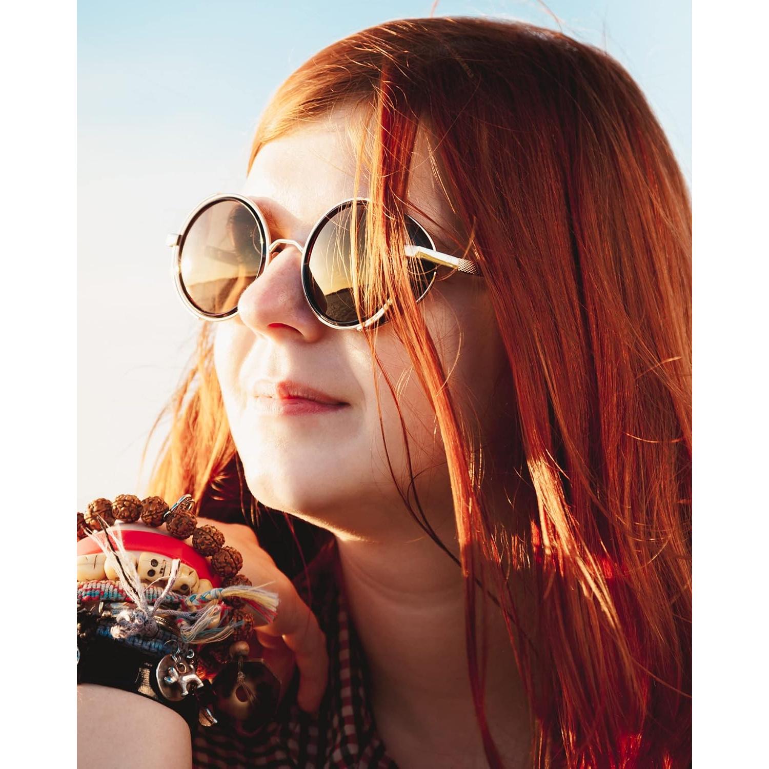 8 Gafas Steampunk Retro Redondas Coume para Hombres y Mujeres