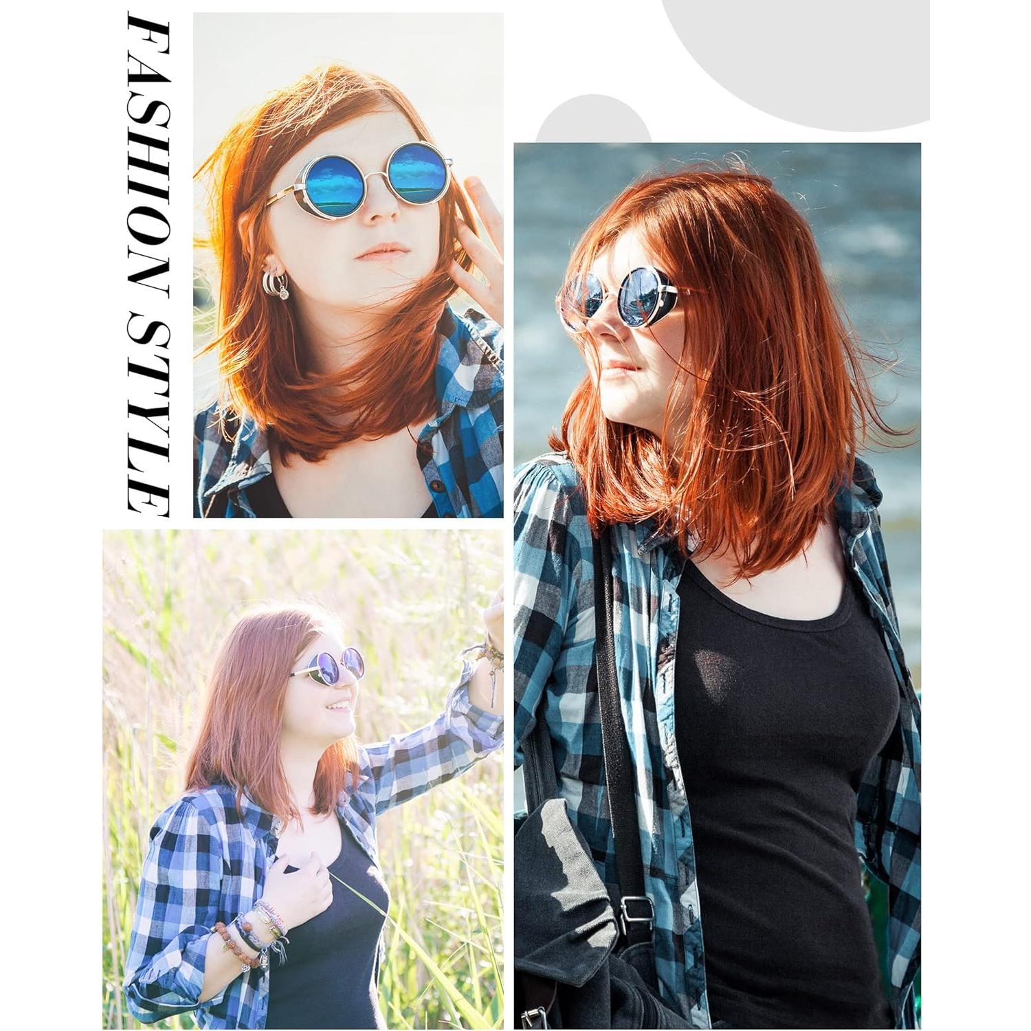 Gafas Steampunk 8 Pcs Coume Retro Redondas Unisex