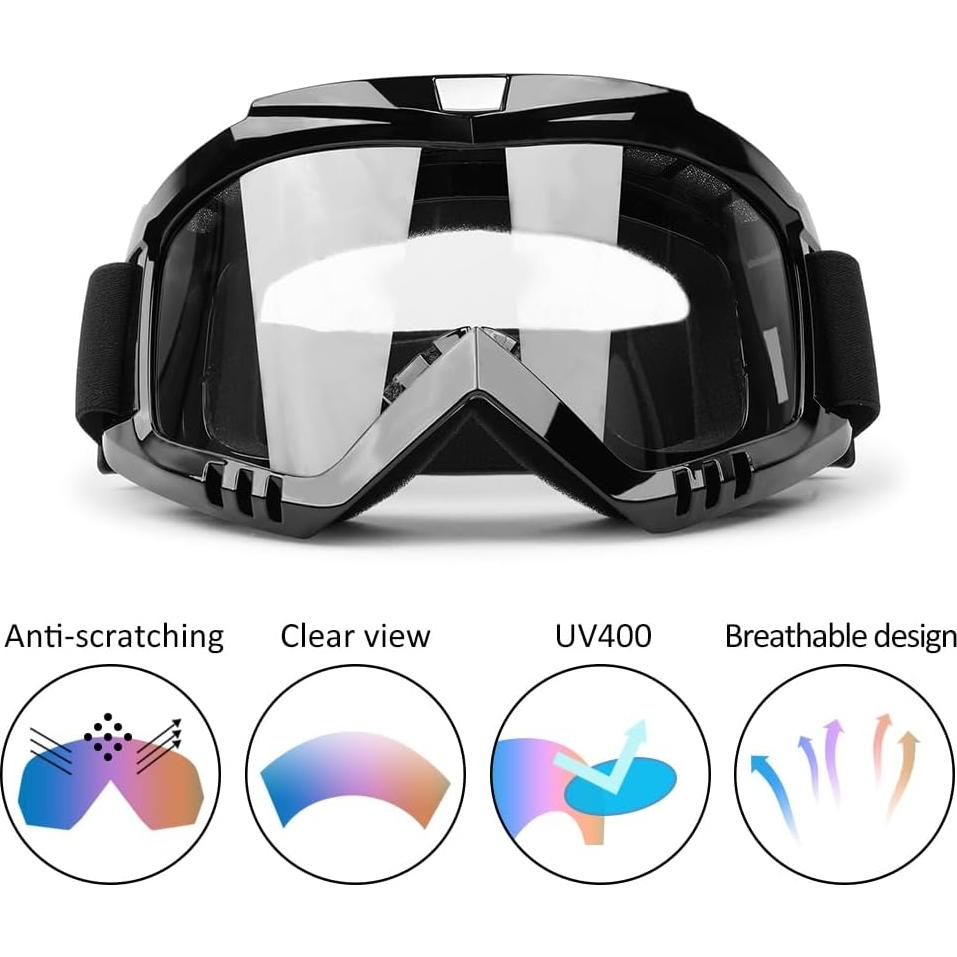 Gafas de Motocross LMAVAG Lente Clara Antivaho 2-Pack