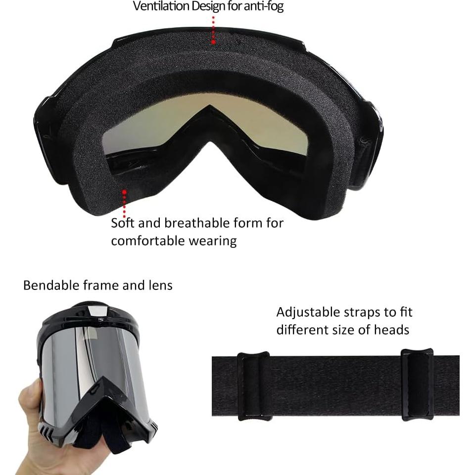 Gafas de Motocross LMAVAG Lente Clara Antivaho 2-Pack