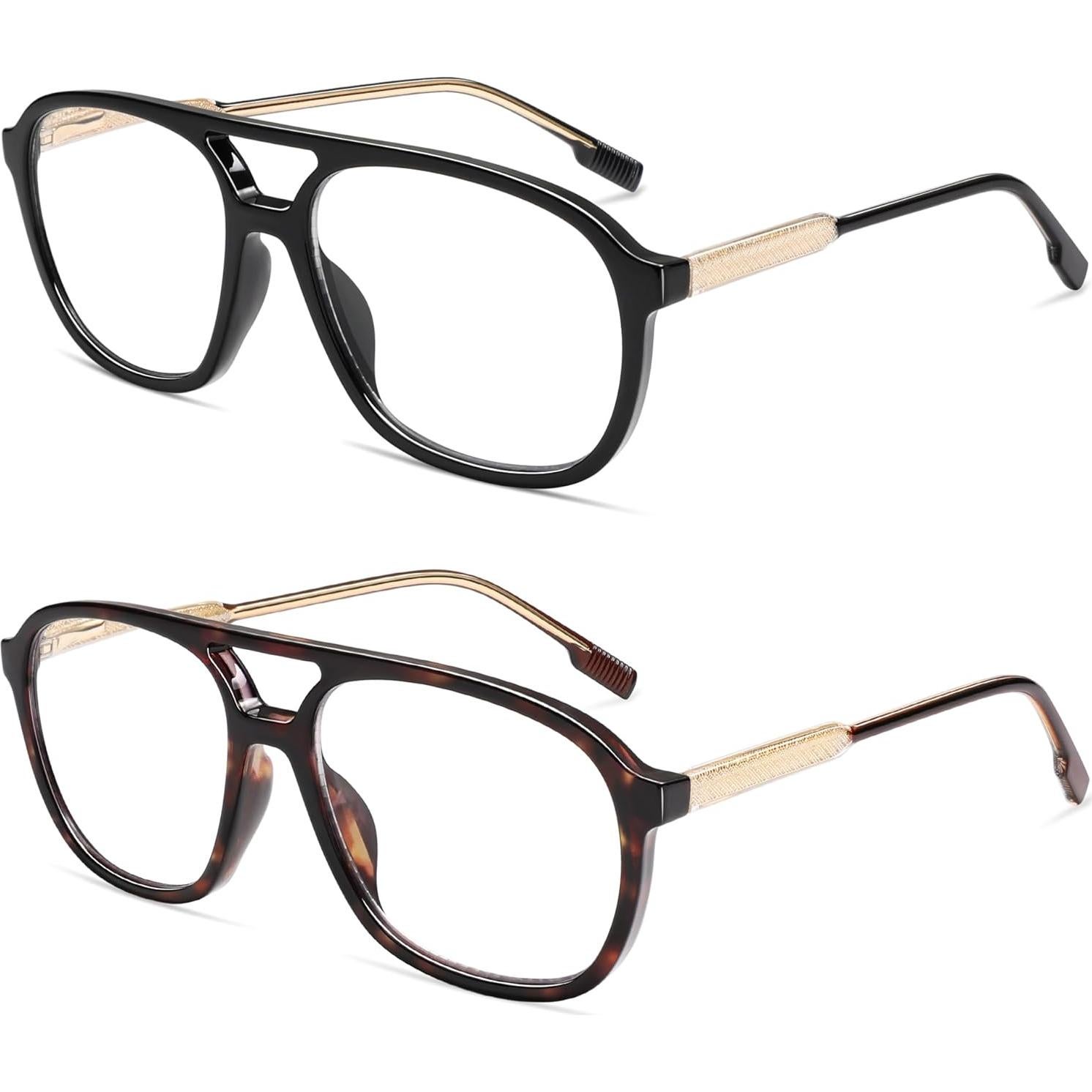 Gafas de Lectura AMOMOMA Retro con Luz Azul 1.0x Unisex
