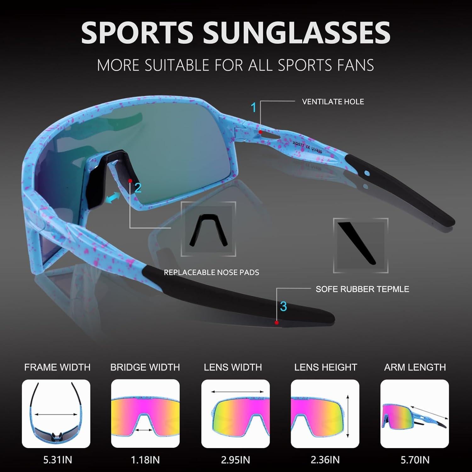 Gafas de Ciclismo Polarizadas BangLong UV400 Unisex