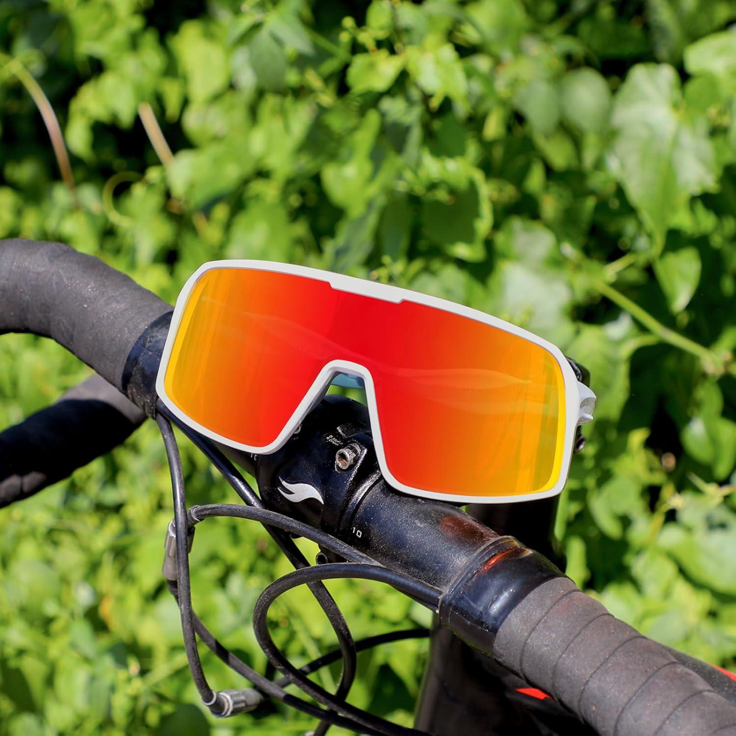 Gafas de Ciclismo Polarizadas BangLong UV400 Rojo Blanco