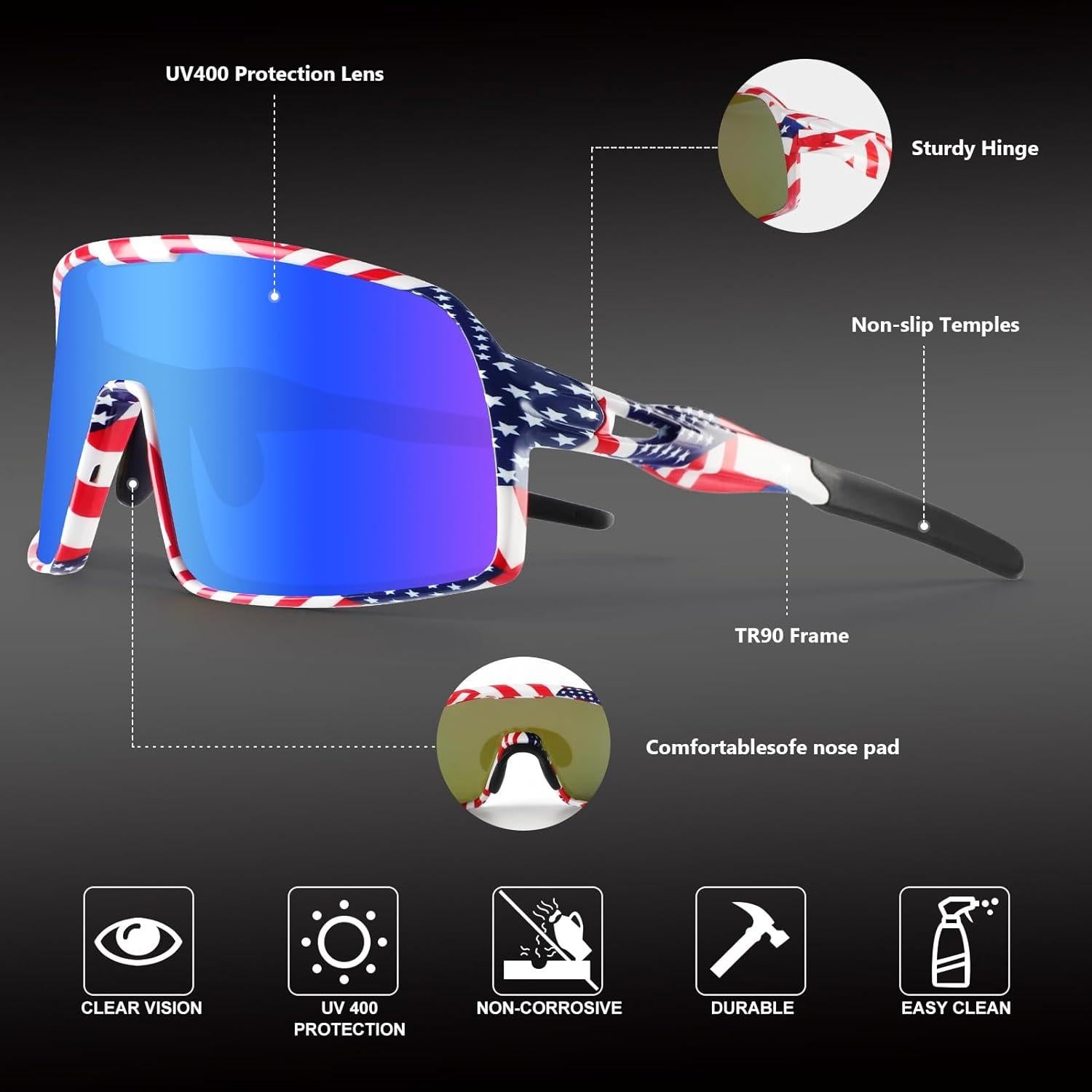 Gafas de Ciclismo BangLong UV400 Polarizadas Unisex